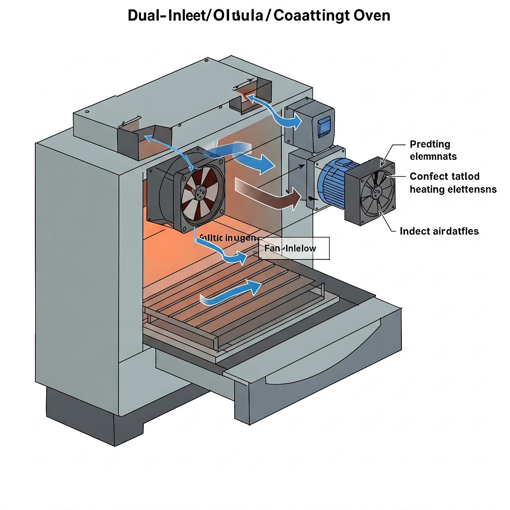 Powder Coating Curing Ovens U-Turn Continuous Type