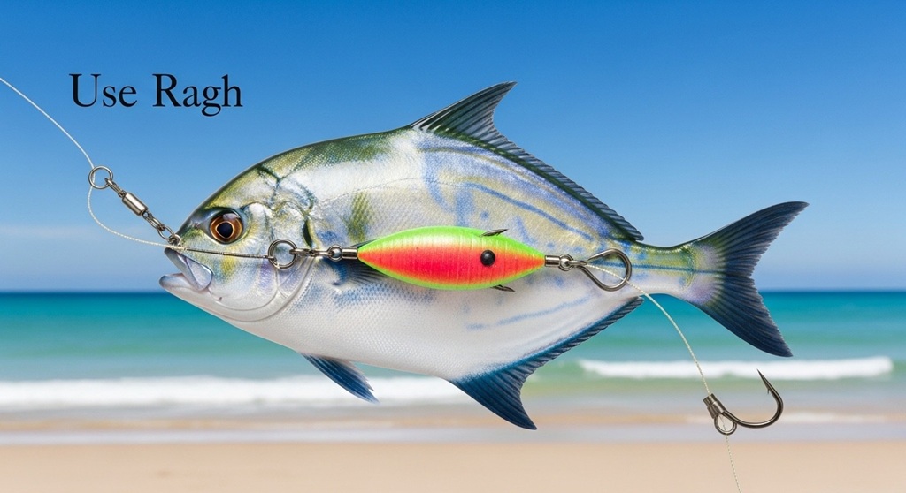 Pompano double dropper rig setup for surf fishing