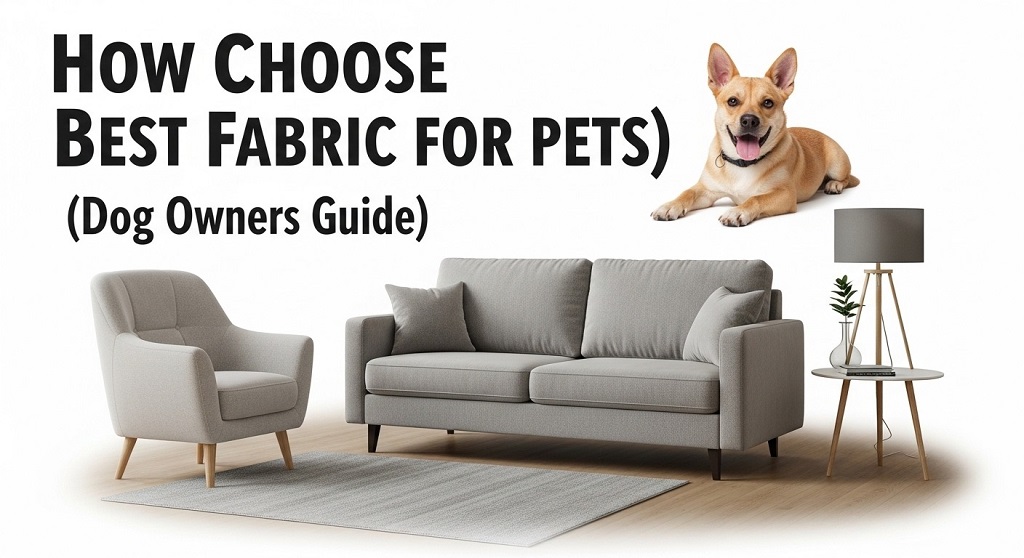 Dog sitting on microfiber pet hair resistant couch