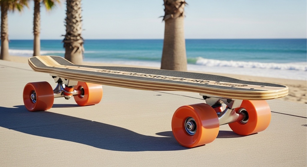 Commuter skateboard deck size comparison