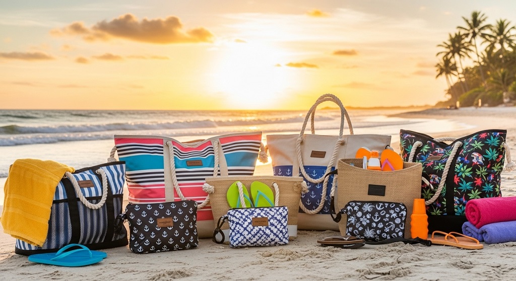Oversized beach bag for family vacation storage essentials