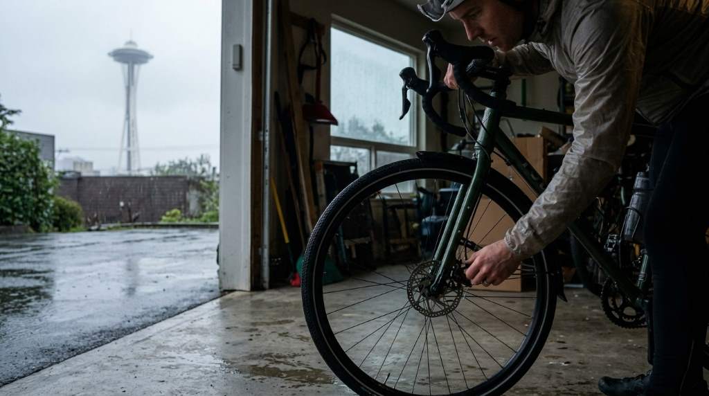 Aligning bicycle brake caliper for quiet braking